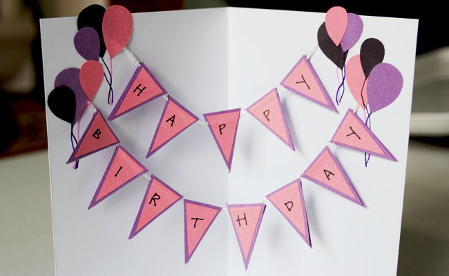 Diy Banner Birthday Card Alexandra Adams